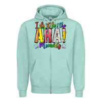 Seafoam IDiot Of The Aha Moments Zipper Hoodie - CowhideDigitalArt