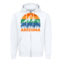 White Arizona-01Mxk Zipper Hoodie - lanVoArt