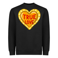 Black valentine's day hearts Heavyweight Sweatshirt - FaDigitalArtStudio