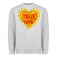 Heather Grey valentine's day hearts Heavyweight Sweatshirt - FaDigitalArtStudio