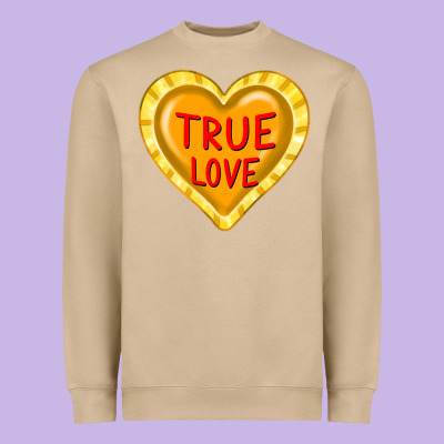 Valentine's Day Hearts Heavyweight Sweatshirt Designed By Fadigitalartstudio