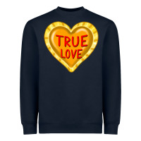 Navy valentine's day hearts Heavyweight Sweatshirt - FaDigitalArtStudio