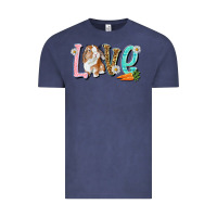Vintage Denim Love Easter Rabbit Vintage Tee - NancyCooperArtShop