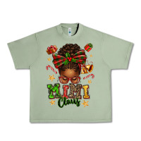 Mimi Claus Afro Messy Bun Urban Heavy Tee | Teevron