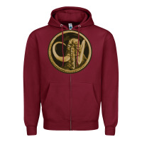 Burgundy mammoth black king Zipper Hoodie - lanVoArt