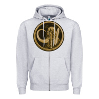 Heather Grey mammoth black king Zipper Hoodie - lanVoArt