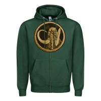 Sports Green mammoth black king Zipper Hoodie - lanVoArt