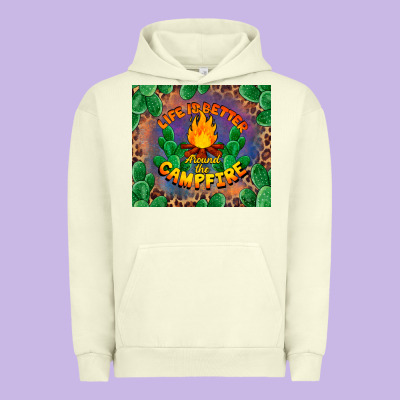 Life Is Better Around The Campfire Urban Hoodie Designed By Barkaloodesign