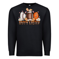 Black happy easter day eggs Premium Sweatshirt - RacoonDesign