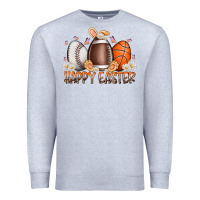 Heather Grey happy easter day eggs Premium Sweatshirt - RacoonDesign