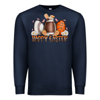 Navy happy easter day eggs Premium Sweatshirt - RacoonDesign