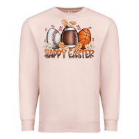 Pale Pink happy easter day eggs Premium Sweatshirt - RacoonDesign