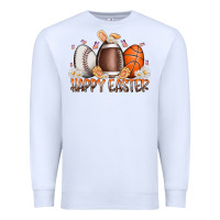 White happy easter day eggs Premium Sweatshirt - RacoonDesign