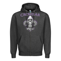 Charcoal Heather crowbar Zipper Hoodie - lanVoArt