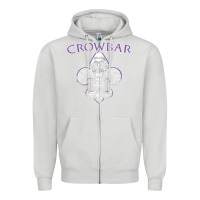 Dove Grey crowbar Zipper Hoodie - lanVoArt