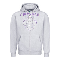 Heather Grey crowbar Zipper Hoodie - lanVoArt