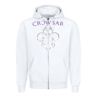 White crowbar Zipper Hoodie - lanVoArt