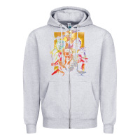 Heather Grey rip jason david frank ranger Zipper Hoodie - lanVoArt