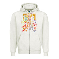 Oatmeal Heather rip jason david frank ranger Zipper Hoodie - lanVoArt
