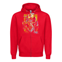 Red rip jason david frank ranger Zipper Hoodie - lanVoArt