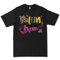 Black rollin' with my krewe mardi gras Premium Tee - LillyAllenDesigns
