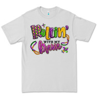 Dove Grey rollin' with my krewe mardi gras Premium Tee - LillyAllenDesigns