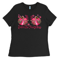 Black save the pumpkins Ladies Tee - LillyAllenDesigns
