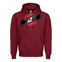 Burgundy toqger vintage rainbow line Zipper Hoodie - lanVoArt