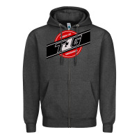 Charcoal Heather toqger vintage rainbow line Zipper Hoodie - lanVoArt