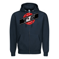 Navy toqger vintage rainbow line Zipper Hoodie - lanVoArt