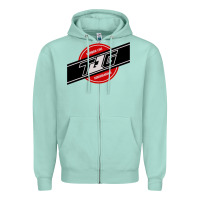 Seafoam toqger vintage rainbow line Zipper Hoodie - lanVoArt