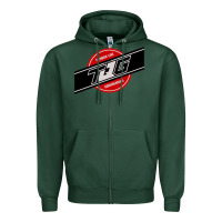Sports Green toqger vintage rainbow line Zipper Hoodie - lanVoArt
