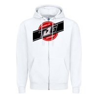 White toqger vintage rainbow line Zipper Hoodie - lanVoArt