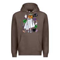 Coffee cute ghost halloween Premium Hoodie - BundleAndBundleShop