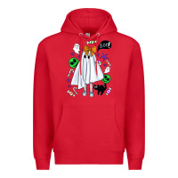 Red cute ghost halloween Premium Hoodie - BundleAndBundleShop