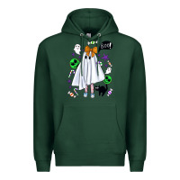 Sports Green cute ghost halloween Premium Hoodie - BundleAndBundleShop