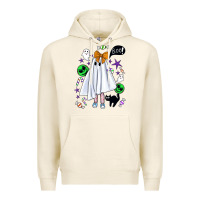 Tofu cute ghost halloween Premium Hoodie - BundleAndBundleShop