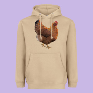 New Hampshire Red Chicken Heavyweight Hoodie Designed By Lillyallendesigns