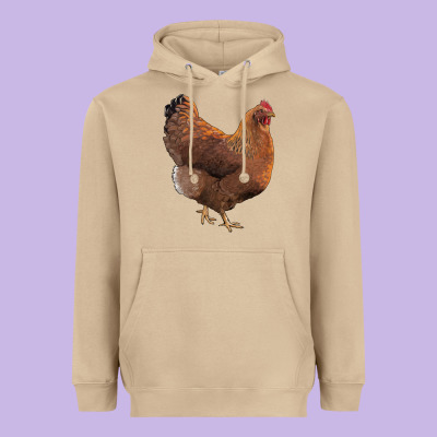 New Hampshire Red Chicken Heavyweight Hoodie Designed By Lillyallendesigns