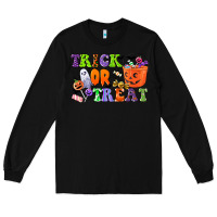 Black trick or treat Long Sleeve Tee - CowGirlArtShop