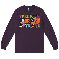 Plum trick or treat Long Sleeve Tee - CowGirlArtShop