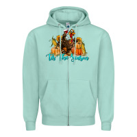 Seafoam Western Fall Turkey Tis The Season Zipper Hoodie - LillyAllenDesigns