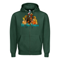 Sports Green Western Fall Turkey Tis The Season Zipper Hoodie - LillyAllenDesigns