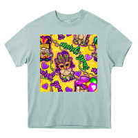 Arona Mardi gras gnomies seamless pattern Heavy Core Tee - BundleAndBundleShop
