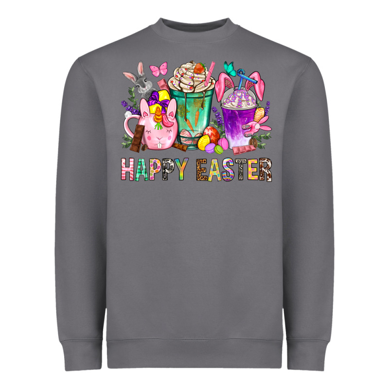 Happy Easter Coffee Cups With Bunny Heavyweight Sweatshirt by BundleAndBundleShop | Teevron