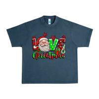 Midnight Navy love christmas santa Urban Heavy Tee - texasbilliewilder