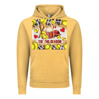 Vintage Mustard tis' the season softball with cowhide tumbler tbs Vintage Hoodie - TumblerDesignByShophia
