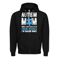 Black lil autism mom Zipper Hoodie - CowhideDigitalArt