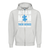 Dove Grey lil autism mom Zipper Hoodie - CowhideDigitalArt