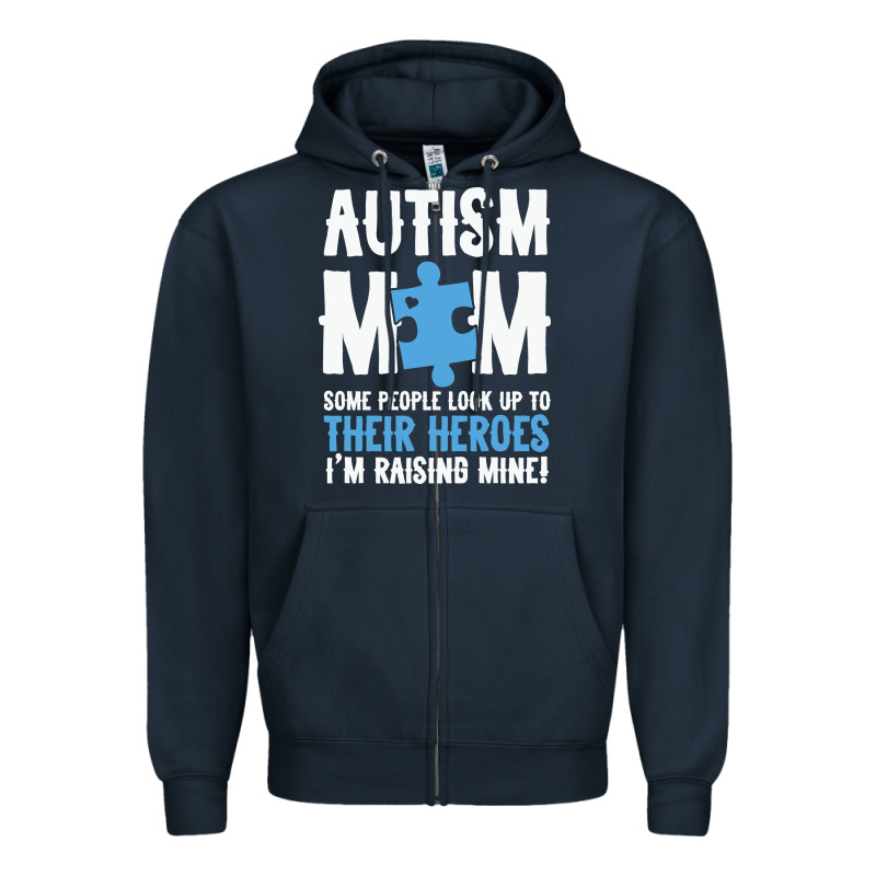 Lil Autism Mom Zipper Hoodie by CowhideDigitalArt | Teevron